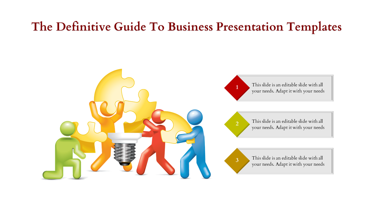 Inventive Business Presentation Templates with Three Nodes